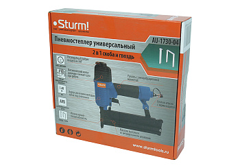 Пневмостеплер универсальный  2 в 1, 8.3 бар, СКОБА/ГВОЗДЬ Sturm!