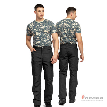 Брюки мужские "Камелот" из ткани рип-стоп черные