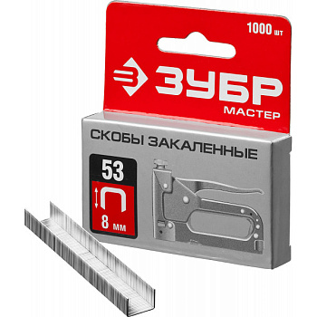 Скобы 14мм ТИП 53 для степлера тонкие (1000шт) STAYER 