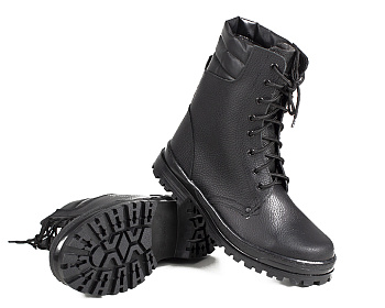 Ботинки ОМОН Хром ТЭП черные (нат. шерсть)
