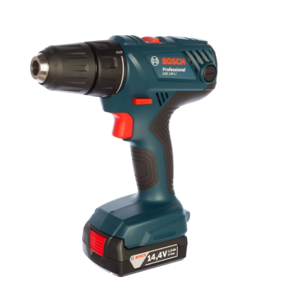 Шуруповерт аккум. GSR 140-LI / Bosch (14.4В, 50/18Нм, БЗП 13мм, 2 аккум.1.5А/ч Li-lon, чем.) 