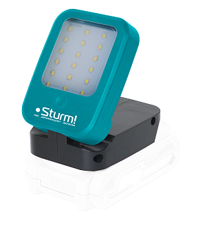 4054-01-400 Фонарь-прожектор мини, 400лм, 5 режимов, 1batterysystem, БЕЗ АККУМУЛЯТОРА, Sturm!