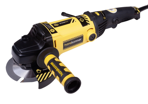 HAG15150EC Машина углошлифовальная Hanskonner 150 мм, 1500Вт, 2400-8400об/м, рег.об.,конст.эл