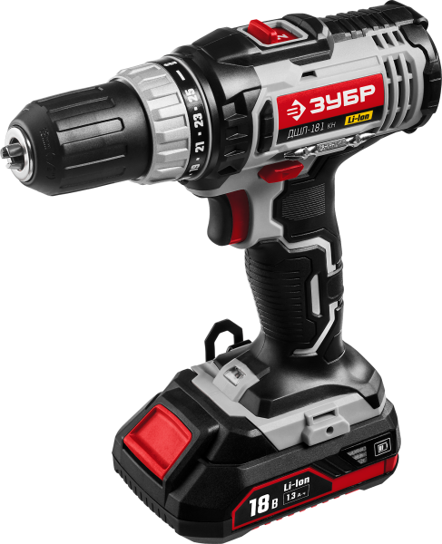 Дрель-шуруповерт акк, 18 В, 2 АКБ, СТАНДАРТ ЗУБР