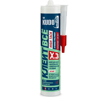 Клей KUDO "Клеит Все" Higt Tack KX-3W на основе гибридных полимеров белый 280 "УЦЕНКА"