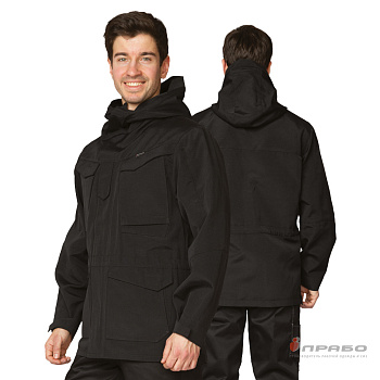 Куртка мужская демисезонная "Камелот" из ткани рип-стоп черный