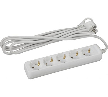 Удлинитель 3 роз 5м с заземлением 3*0,75 3 роз.10А ПВС ЭРА