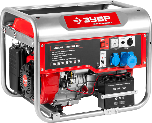 Электрогенератор эл/запуск, 4500 Вт, МАСТЕР ЗУБР