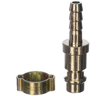 Штуцер елочка 6мм с обжимным кольцом 6*11мм 180160