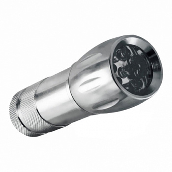 Фонарь ручной 9св/д. 2508-В-LED (3*R03 в комп) серебр/алюминий Космос