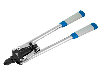 Заклепочник двуручный, литая головка, насадки 3,2мм, 4,0мм, 4,8мм, ключ для насадок, 430мм, (шт.)