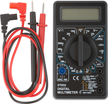 Мультиметр 0,1 мВ-1000В  0,1В-750В 1 мкА-10 А 0,1 Ом-2 МОм