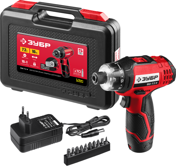 Отвертка - шуруповерт акк, 7,2 В, МАСТЕР ЗУБР