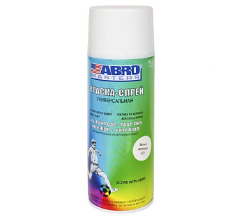 Краска универсальная белая матовая  400мл Abro SP-020-AM