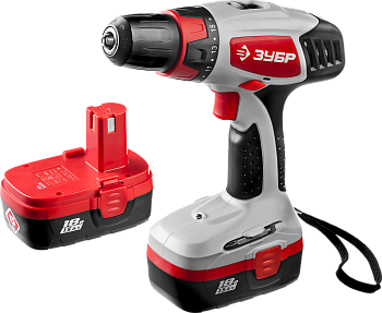Дрель-шуруповерт, 18 В, 2 АКБ, МАСТЕР ЗУБР