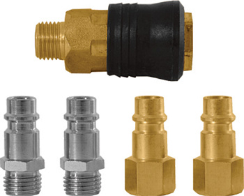 Набор адаптеров: 2 адаптера на пистолет с внешней резьбой, 2 адаптера на пистолет с в/резьбы