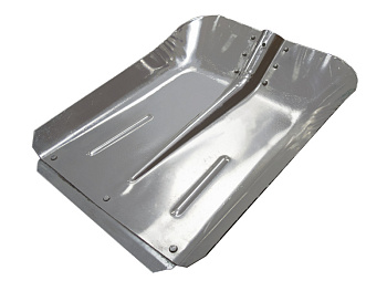 Лопата снеговая, оцинкованная с накладкой без черенка 355*380мм 