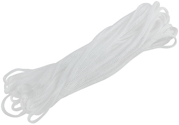 Шнур 6мм 20м (белый) вязанный полипропиленновый без сердечника 