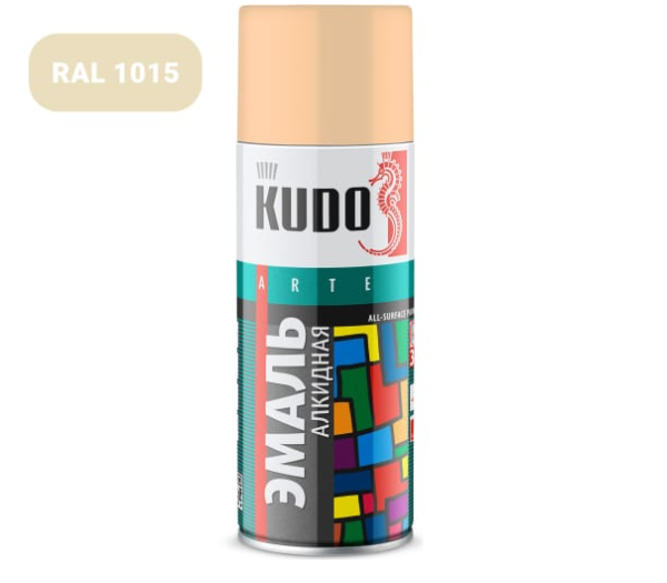 Эмаль универсальная слоновая кость пастельная 520мл RAL1015 KUDO