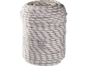 Фал плетеный полипропилен.16-рядный 520кгс, сердечник полипропиленд.8мм, бухта 100м