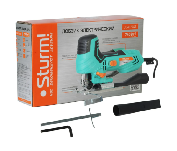 Лобзик электрический 750Вт,65/5 мм (дер/мет),быстрозаж,литая платф, 4ст.маятник,Sturm!
