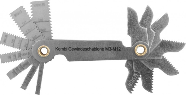 Набор резьбовых шаблонов для наружных и внутренних резьб 14 пр. Thorvik 