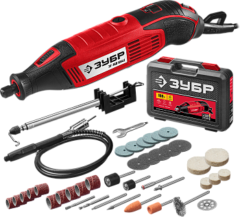 Гравер электрический + насадки, 160 Вт, 1500-3500 об/мин, МАСТЕР ЗУБР