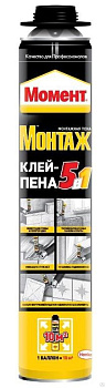Клей-пена монтажный Момент Монтаж 5 в 1, 750 мл