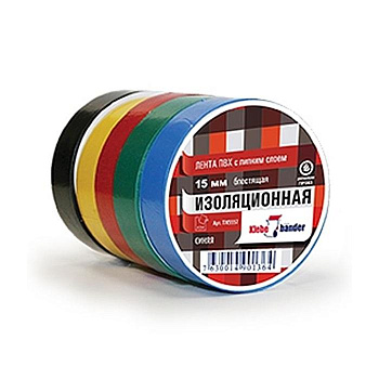 Изолента 15 мм*20м ПВХ черная Klebebander