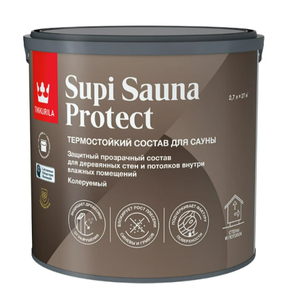 Состав для сауны п/мат SUPI SAUNA PROTECT EP 2,7л.