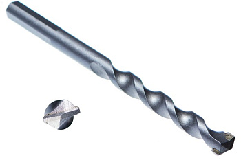 Сверло по бетону две режущие кромки, трёхгранный хвостовик, 6х100мм, (шт.)