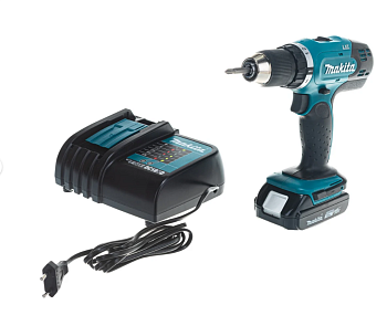 Дрель аккумуляторная DDF453SYE Makita (18В, 2х1.5АчLi-ion, БЗП-13мм, 0-400\1300об\м, 42\27Нм, 1.8кг, чем, совмест с 4АчLi-ion)