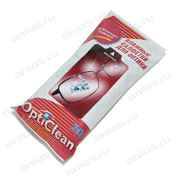 Салфетки влажные Opti Clean для очков 20 шт. 48131