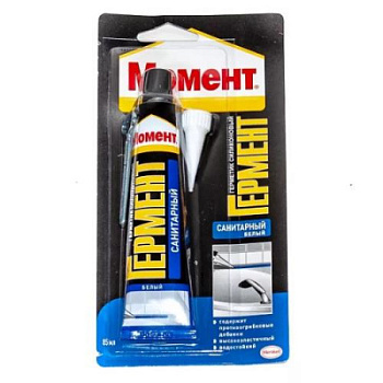 Герметик Силиконовый Санитарный ГЕРМЕНТ (белый), 85 мл на един.блистере