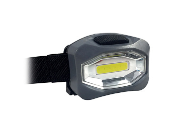 Фонарь светодиодный на батарейках, налобный, 3 режима, 160лм., 60*35мм