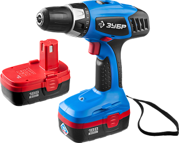 Дрель-шуруповерт, 18 В, 2 АКБ, ПРОФ ЗУБР