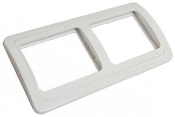 Рамка двухместная горизонтальная белая "Венера" (SBE-01w-00-FR-2)