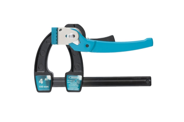 Струбцина реечная быстрозаж.,метал.корпус, рычажный храповый механизм,4"/100/Gross