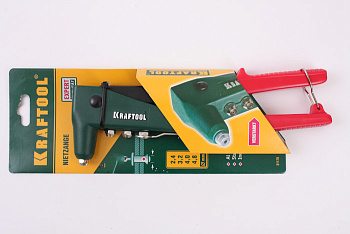 Заклепочник с литым корпусом KRAFTOOL "НХ-3" для заклепок д=2,4-4,8мм . алюминий и сталь д=2,4-4,0 н