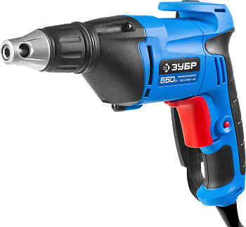 Шуруповерт сет.Универсал,ЗУБР проф. ЗСШ-550-45,патрон НЕХ 1/4" 220В, 550Вт, 3м