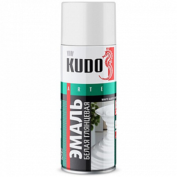 Краска универсальная белая глянцевая 520мл KUDO-1001