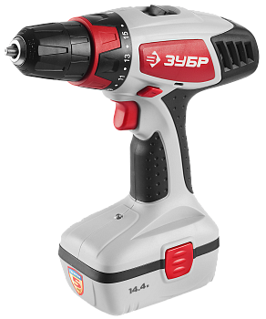 Дрель-шуруповерт вкуум.ЗУБР ДА-14,4-2 14,4В,эл тормоз,в кейсе