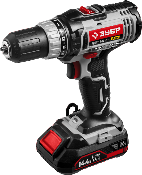 Дрель-шуруповерт акк, 14,4В, 2 АКБ, СТАНДАРТ ЗУБР