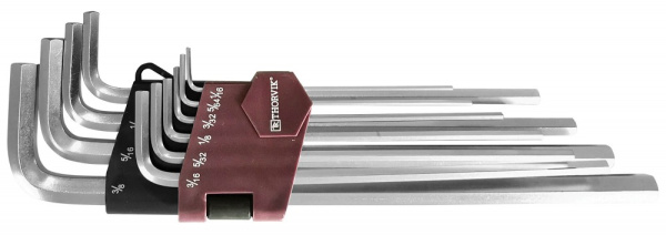 Набор шестигранников дюймовых 10 пр. 1/16-3/8" удлиненные Thorvik HKIL10S