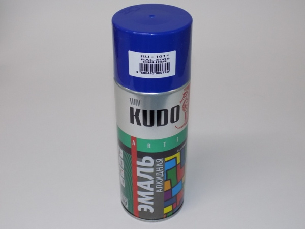 Краска универсальная синяя 520мл RAL5005 KUDO