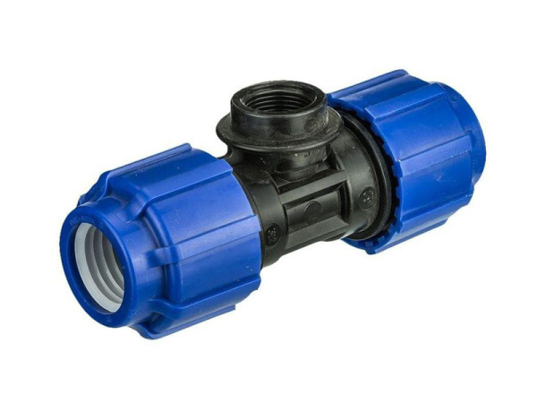 Тройник 50050025 25мм/ 3/4, компрессионный, с внут. рез. для ПЭ труб, (шт.)