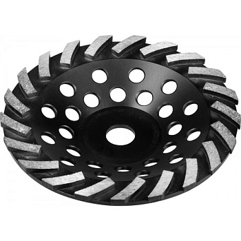 Чашка алмазная шлифовальная сегментная 180 мм, ПРОФЕССИОНАЛ Турбо ЗУБР 