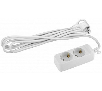 Удлинитель 2 роз 3м с заземлением 3*0,75 2 роз.10А ПВС ЭРА