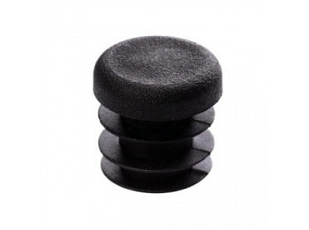 Заглушка д/труб круглая d16мм черная (500шт)