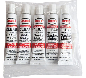 Герметик прокладка силиконовый прозрачный 32гр Abro Masters
